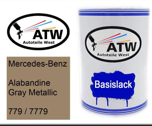 Mercedes-Benz, Alabandine Gray Metallic, 779 / 7779: 500ml Lackdose, von ATW Autoteile West.